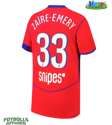 Paris Saint-Germain Warren Zaire-Emery #33 Tredje Tröja 2025-26 Kortärmad